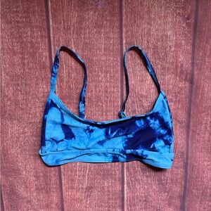SHEIN Blue Tie-Dye Kids Bikini Top